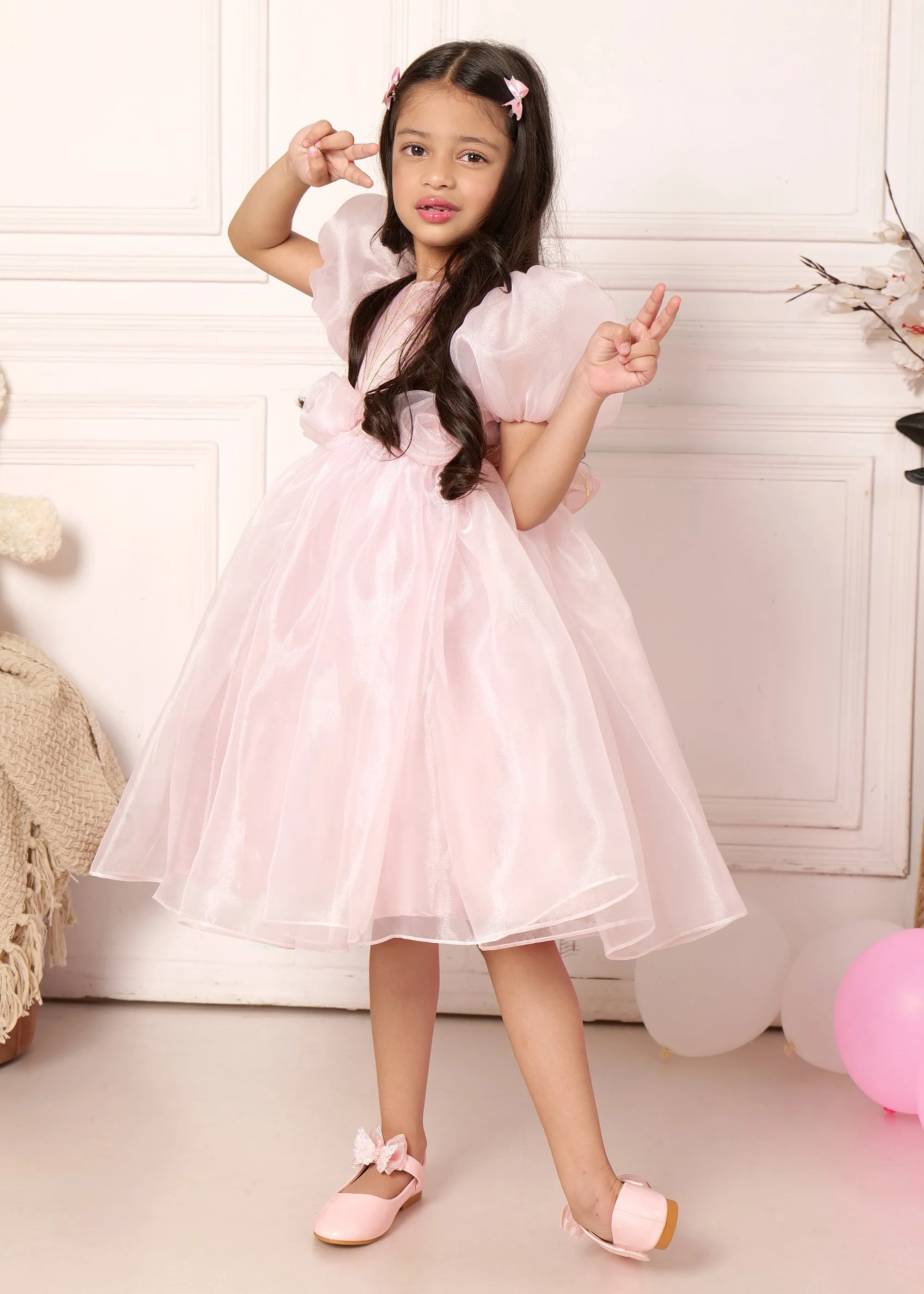 Blush Pink Fairy Organza Dress