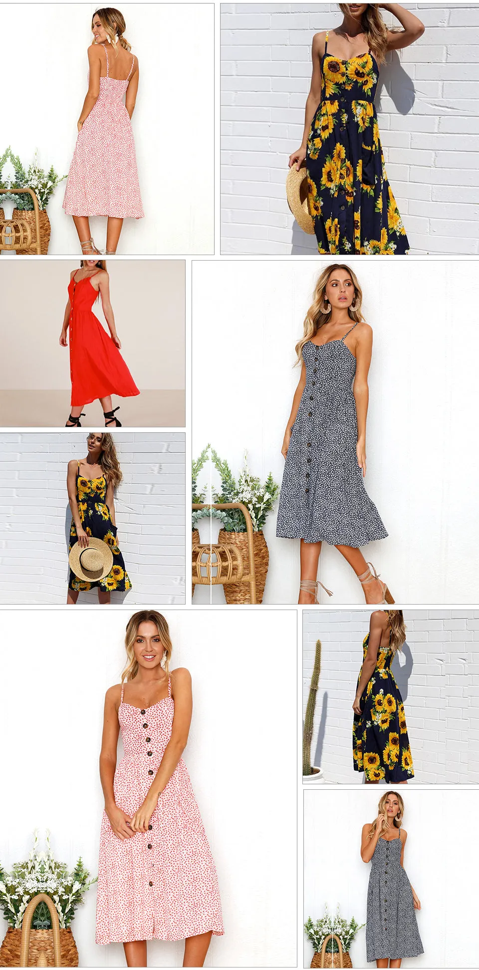 Buttoned Pocket Sundress
