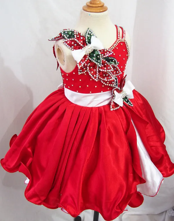Custom Made Glitz Toddler Christmas Pageant Dress G221
