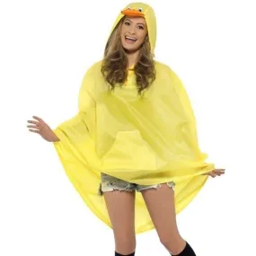 Duck Party Festival Adult Yellow Poncho