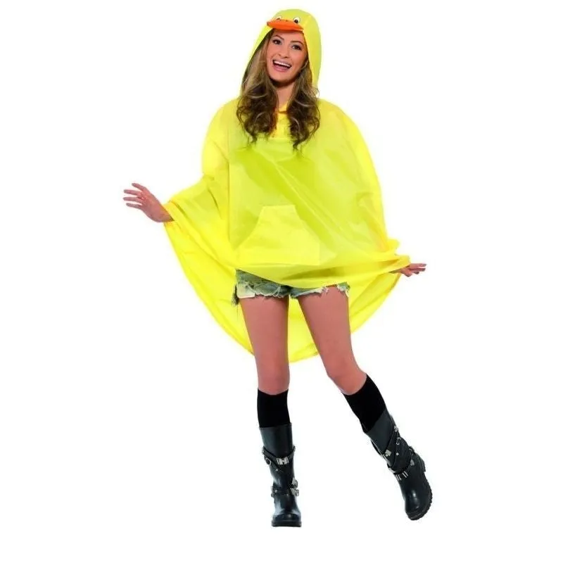 Duck Party Festival Adult Yellow Poncho
