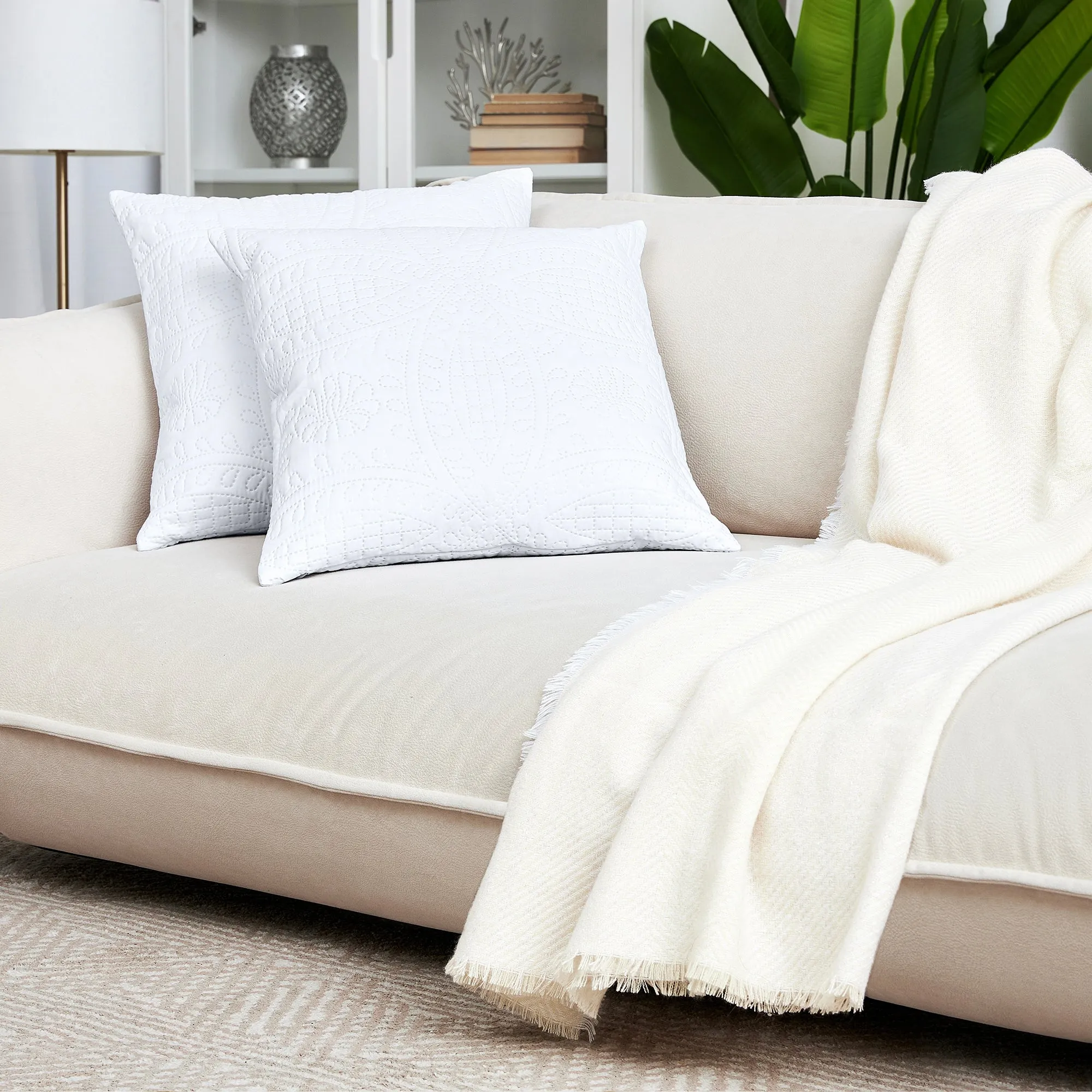 Iconic 2-Piece Ultrasonic Throw Pillow Cover Set