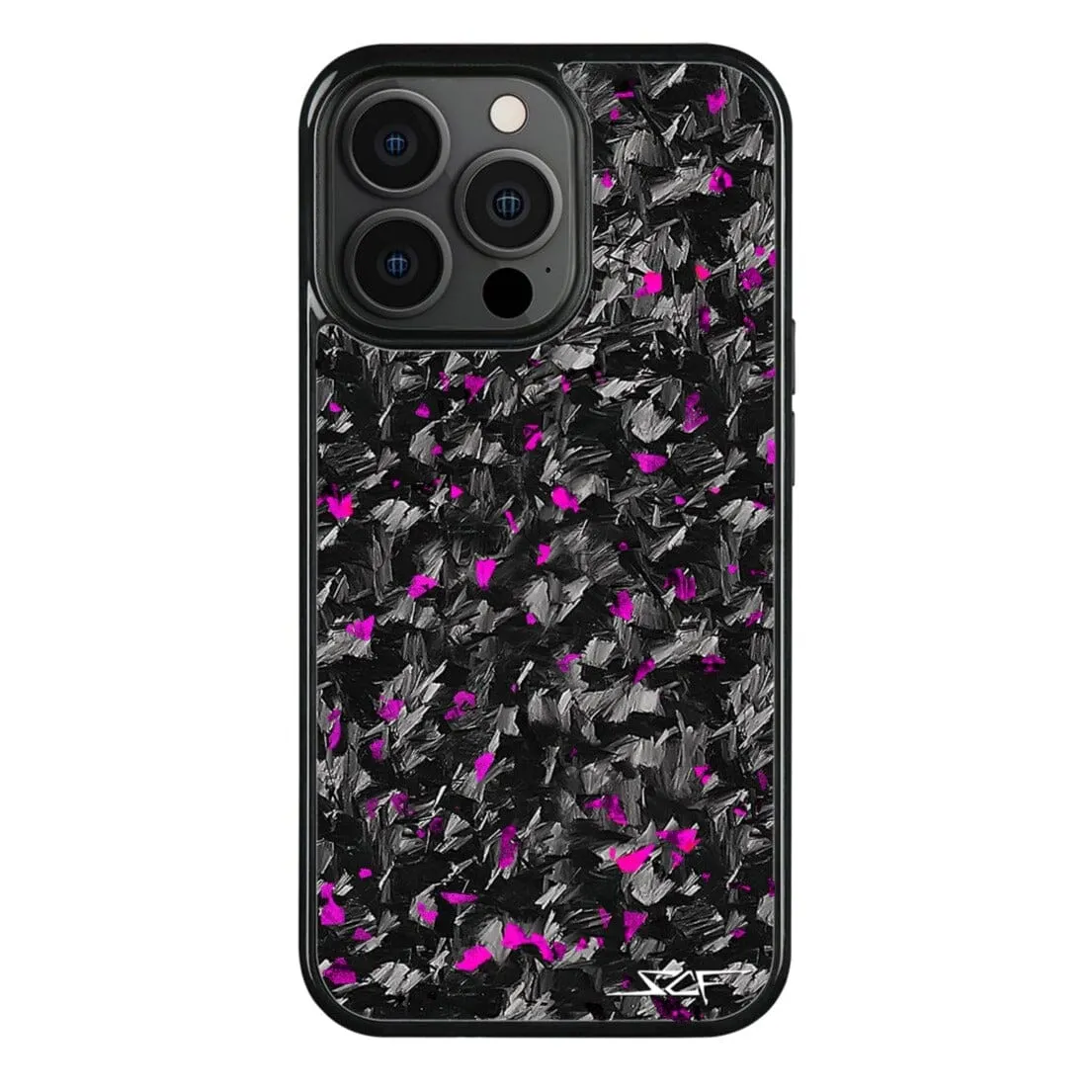 iPhone 14 Pro Max Real Purple Flake Forged Carbon Fiber Phone Case | CLASSIC Series
