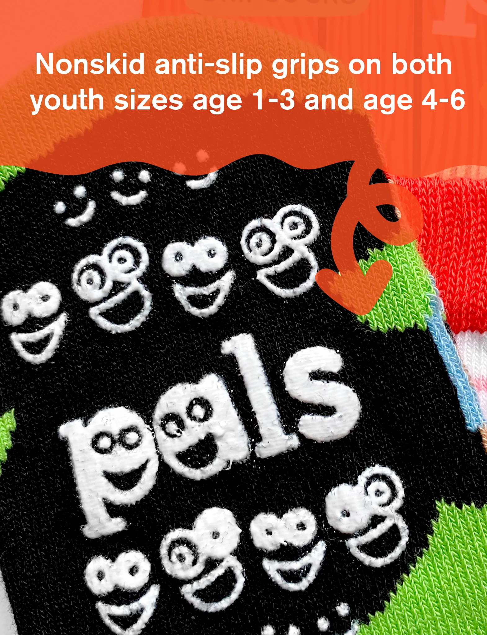 KIDS JULIUS & SAM NO SLIP SOCKS