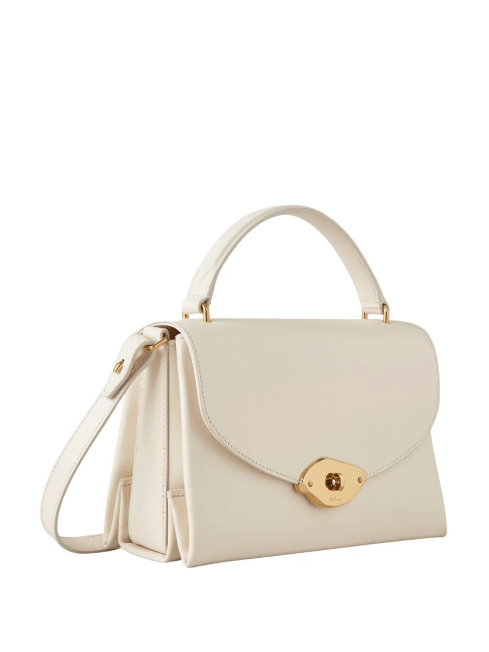 Lana Top Handle High Gloss Leather (Eggshell)