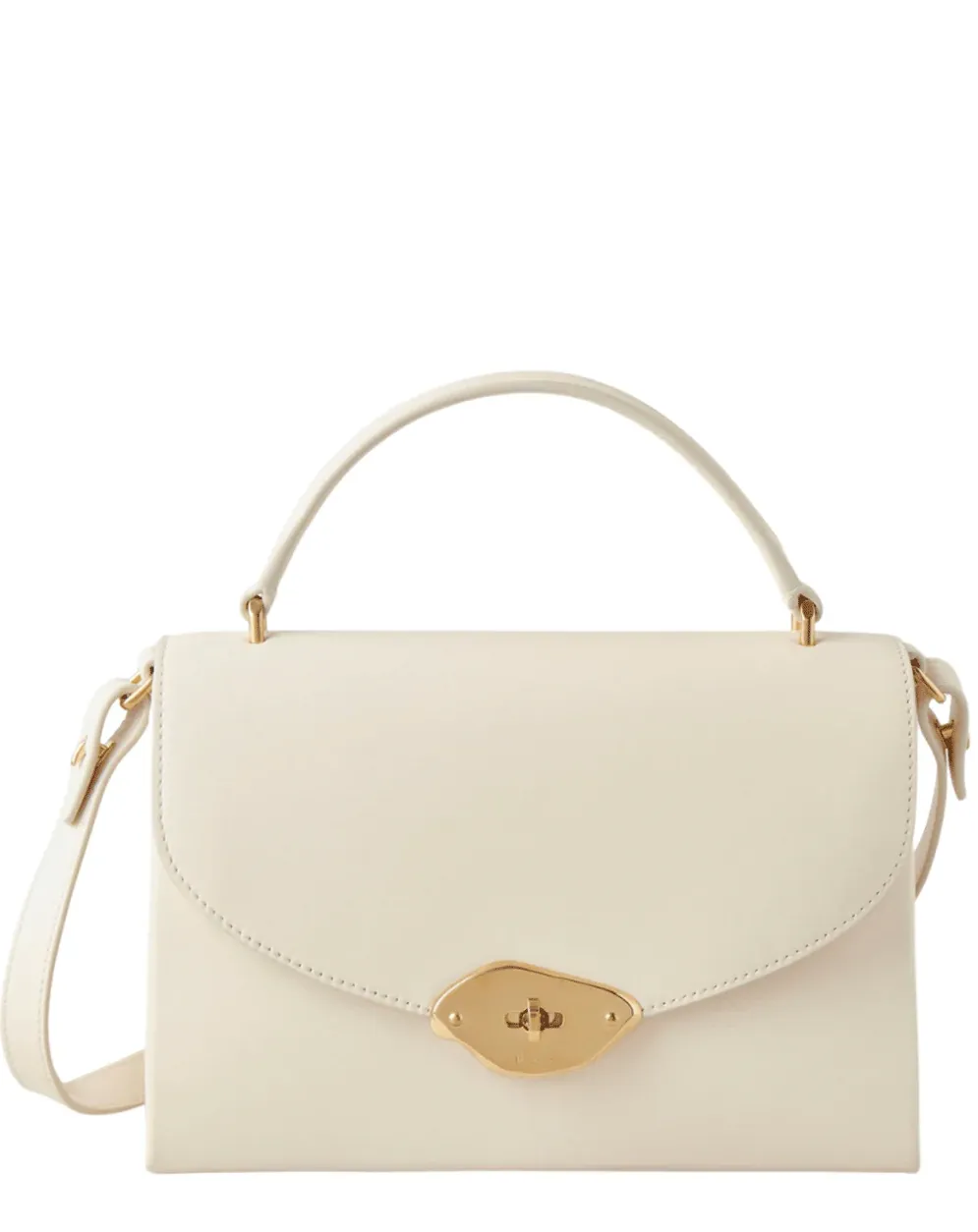 Lana Top Handle High Gloss Leather (Eggshell)