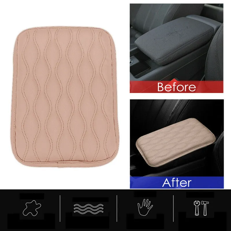 Luxury Non-slip Universal PU Leather Car Armrest Pad