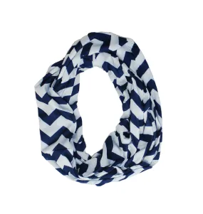 Navy & White Chevron Infinity Scarf