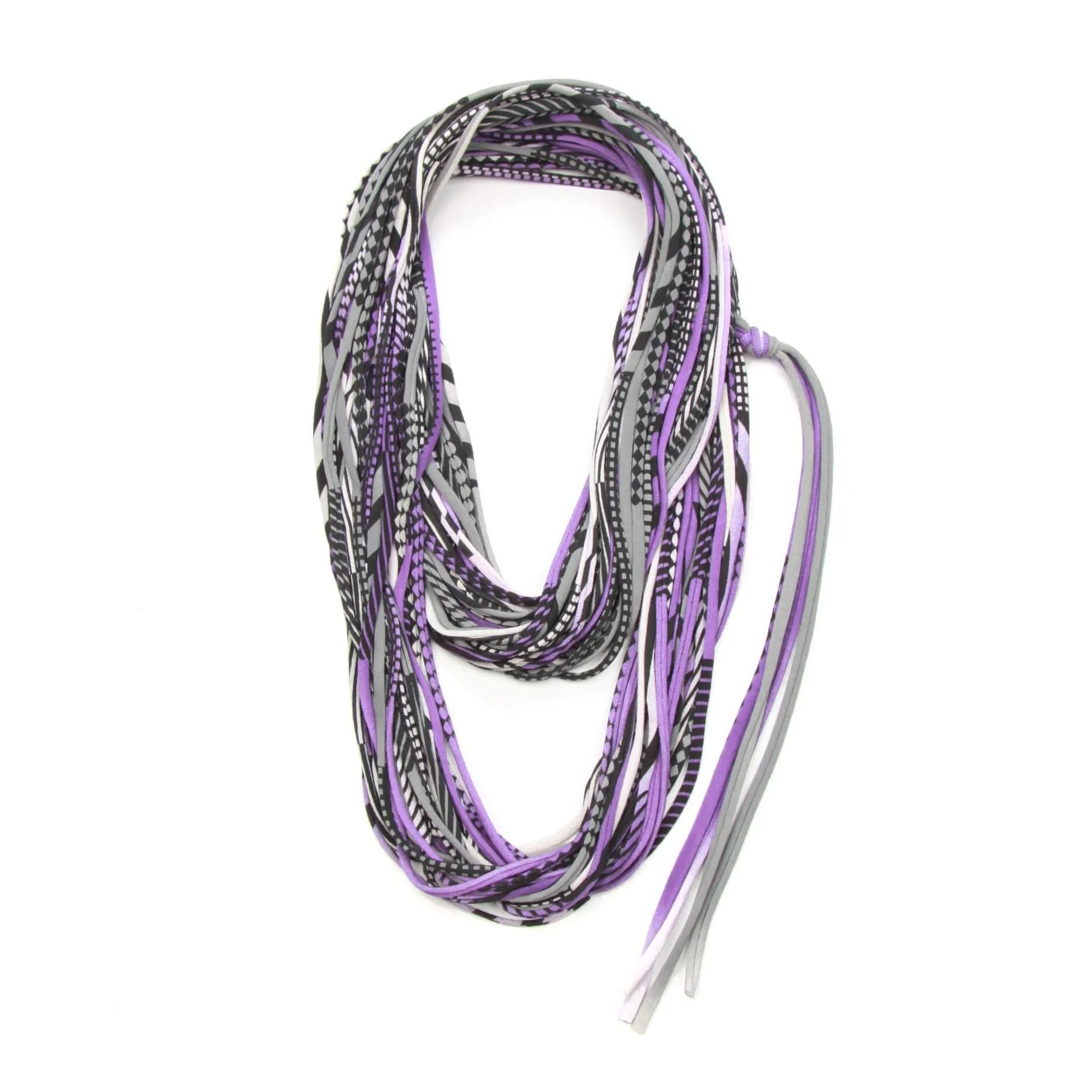 Necklush Infinity Scarf / Grey & Purple / Unisex