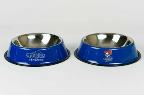 NRL Pet Non Slip Food Bowl - Newcastle Knights - Dog - Cat - Medium