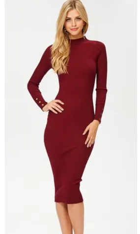 OPEN BACK MIDI DRESS