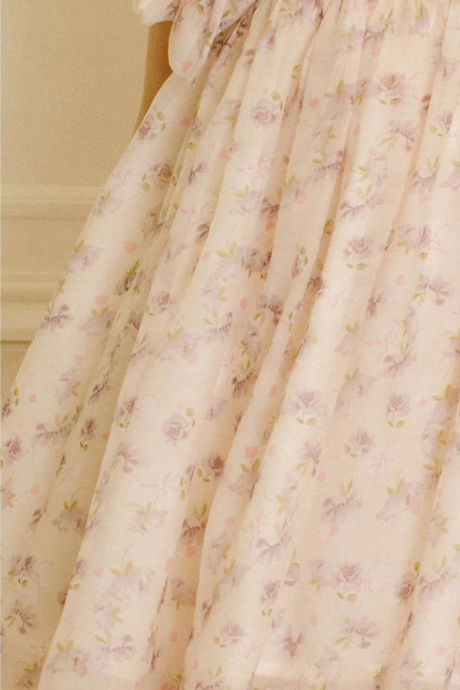 Roses Print Babydoll Mini Dress