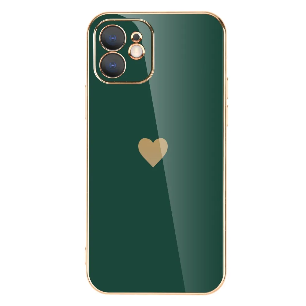 Solid Plating Lens Protection Phone Case For iPhone 12 11 Pro Max X XR XS Max 7 8 6 6s Plus SE 3 2022 13 Pro Max Soft Cover Case