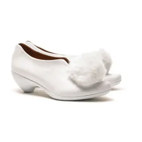 SS25_29 PUFFBALL White | Leather Slip On