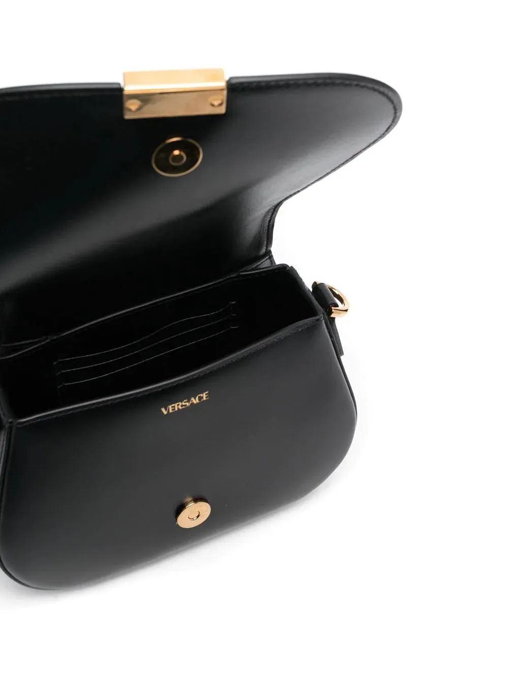 Versace Black Greca Goddess Small Shoulder Bag