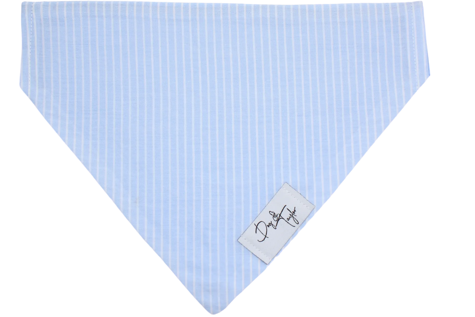 White Stripes On Light Blue Dog Bandana